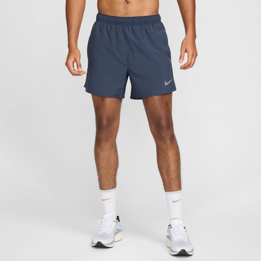 Nike Short Running Dri-FIT Challenger 5'' 2 EN 1 - Bleu/Argenté