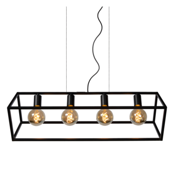 Lucide hanglamp Fabian zwart 80x28 cm (lxb)