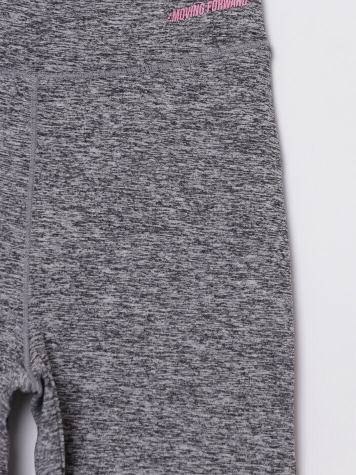 Leggings esportivas térmicas flare - Cinza Mesclado