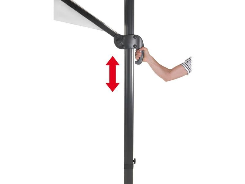 COCON Sonnenschirm TR-031, 300 x 300 cm, hängend, Nature Eleganter Ampelschirm für heisse Sommertage
