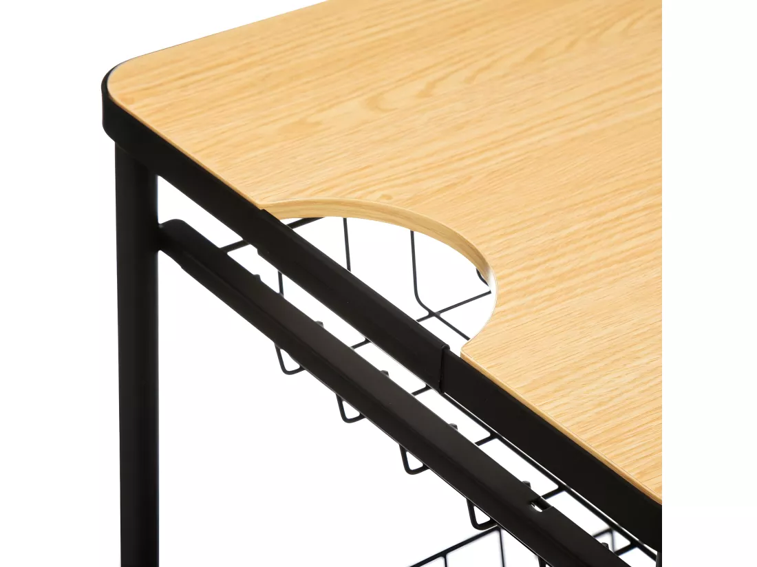 Desserte de cuisine roulante avec planche amovible H 79.5 cm