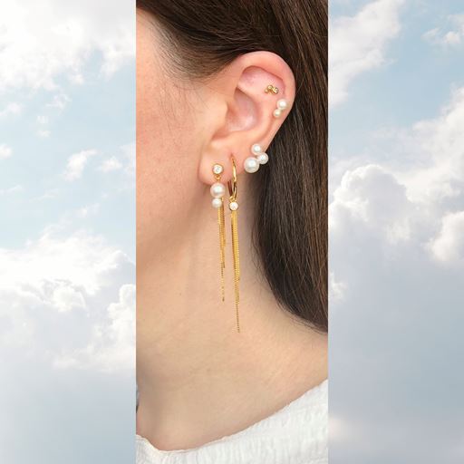 The Earring Shop Neo Trois Ørering, Guld-Venstre