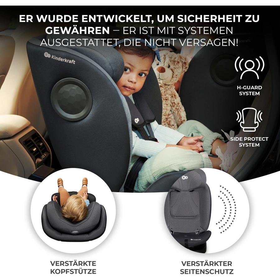 Kinderkraft Autokindersitz I-360 i-Size 40-150 cm grau