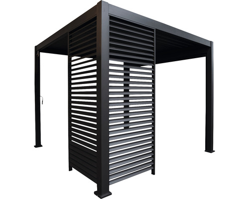 Mirador lamellen zijpaneel voor 300 cm, zijkant 90 cm, zwart