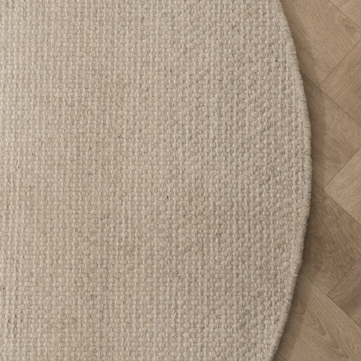 Rond wollen vloerkleed - Bliss Creme/Wit