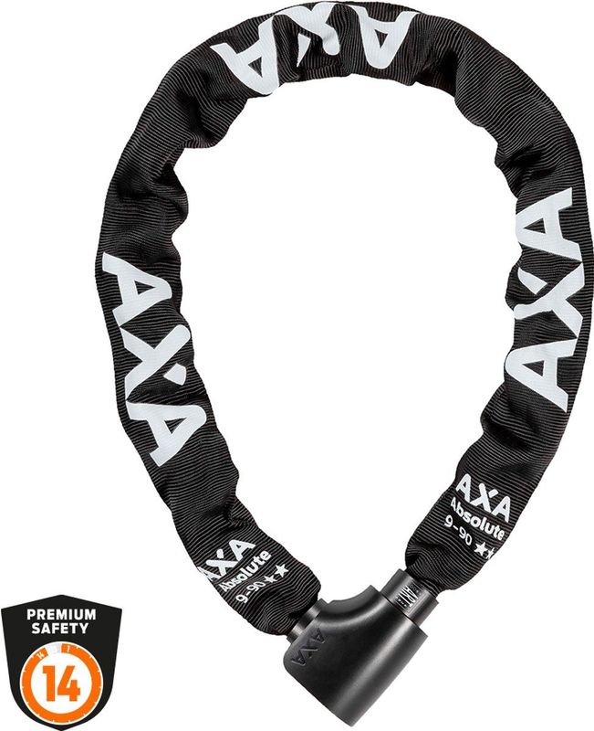 Axa - Absolute 9-90 - Kettingslot - Zwart - Gehard Staal
