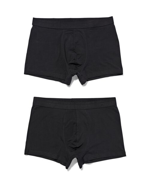 2 boxers homme modèle court coton real lasting noir