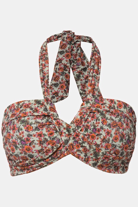Bikini-Top, Softcups, Flower Print, Neckholder