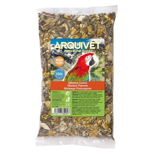 Mistura para papagaios com sabor neutro