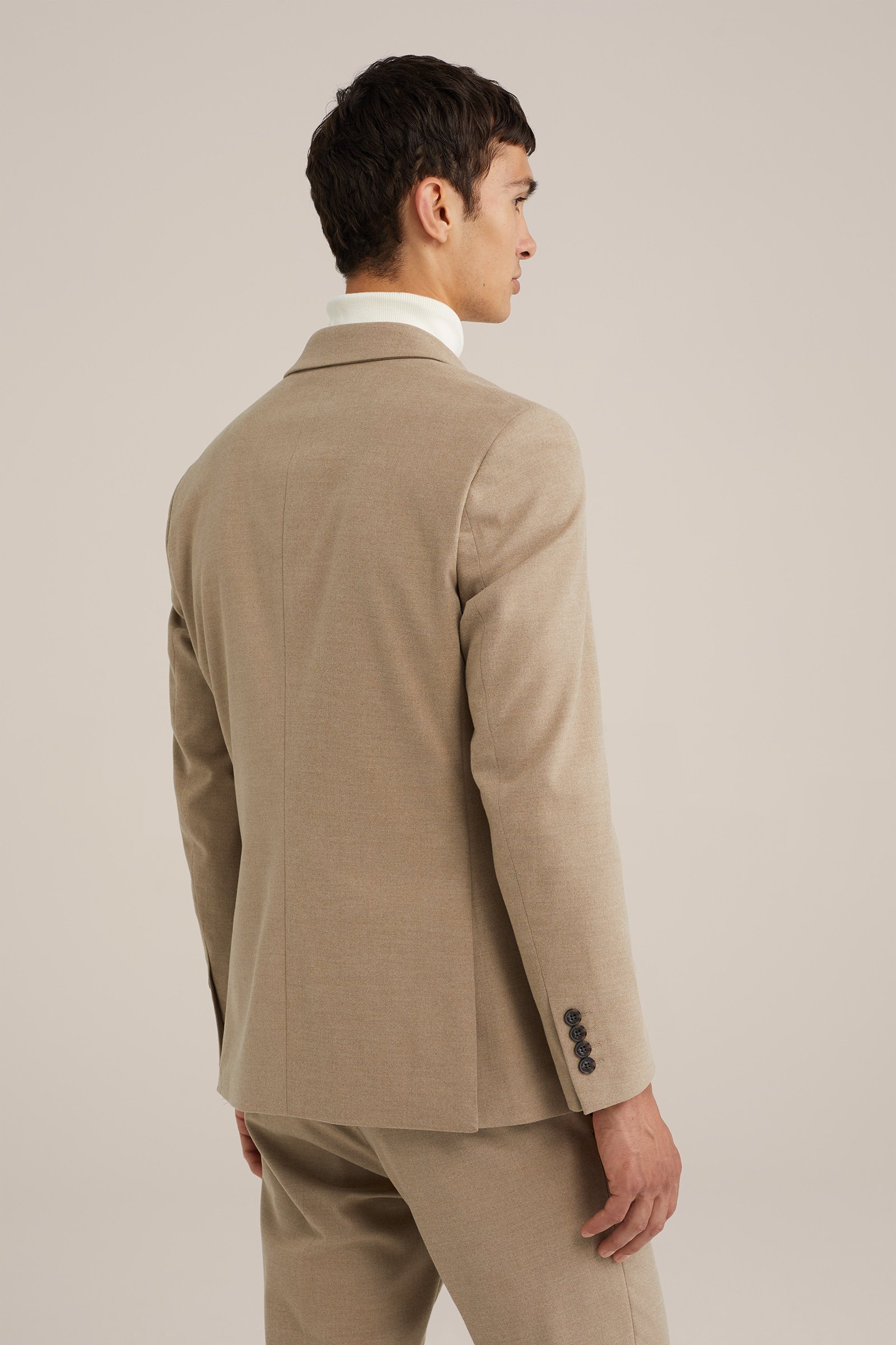 slim fit blazer WE Fashion Beige