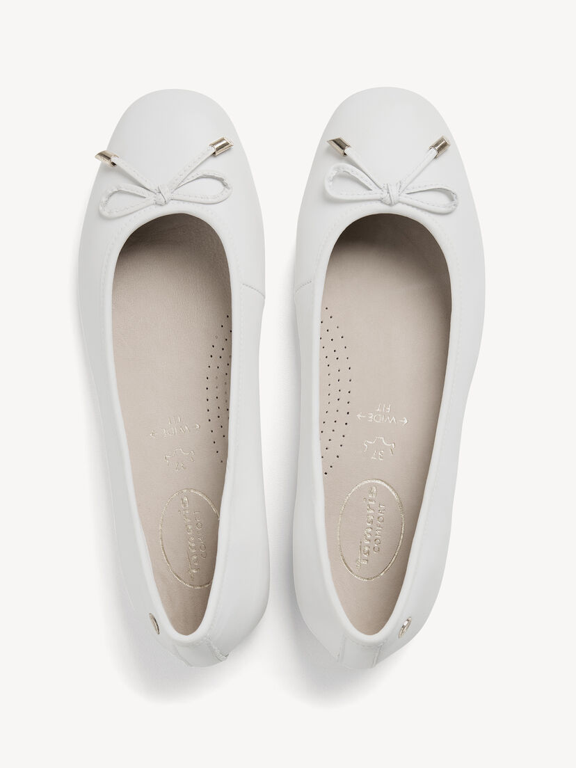 Leren Ballerina - wit