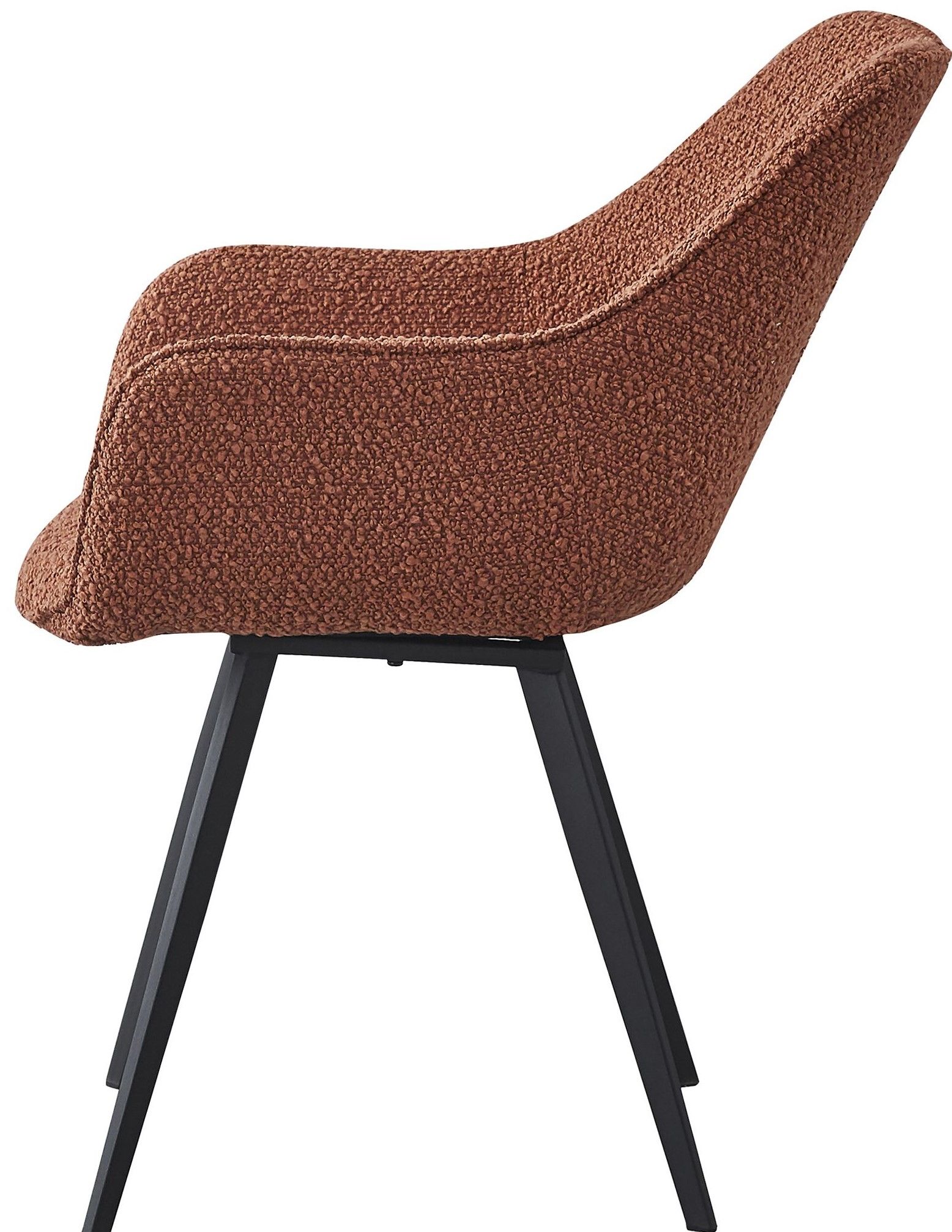 Eetkamerstoel Boucle Leaf Brown Luca B59 x D65 x H84 cm
