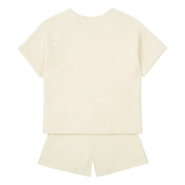 Gamin Gamine Exclusivité Gamin Gamine x Smallable - Set T-shirt + Short Johnny | Ecru