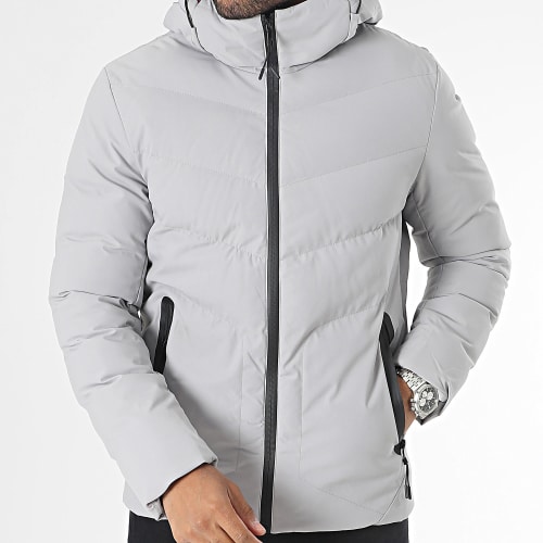 Doudoune Capuche Gris