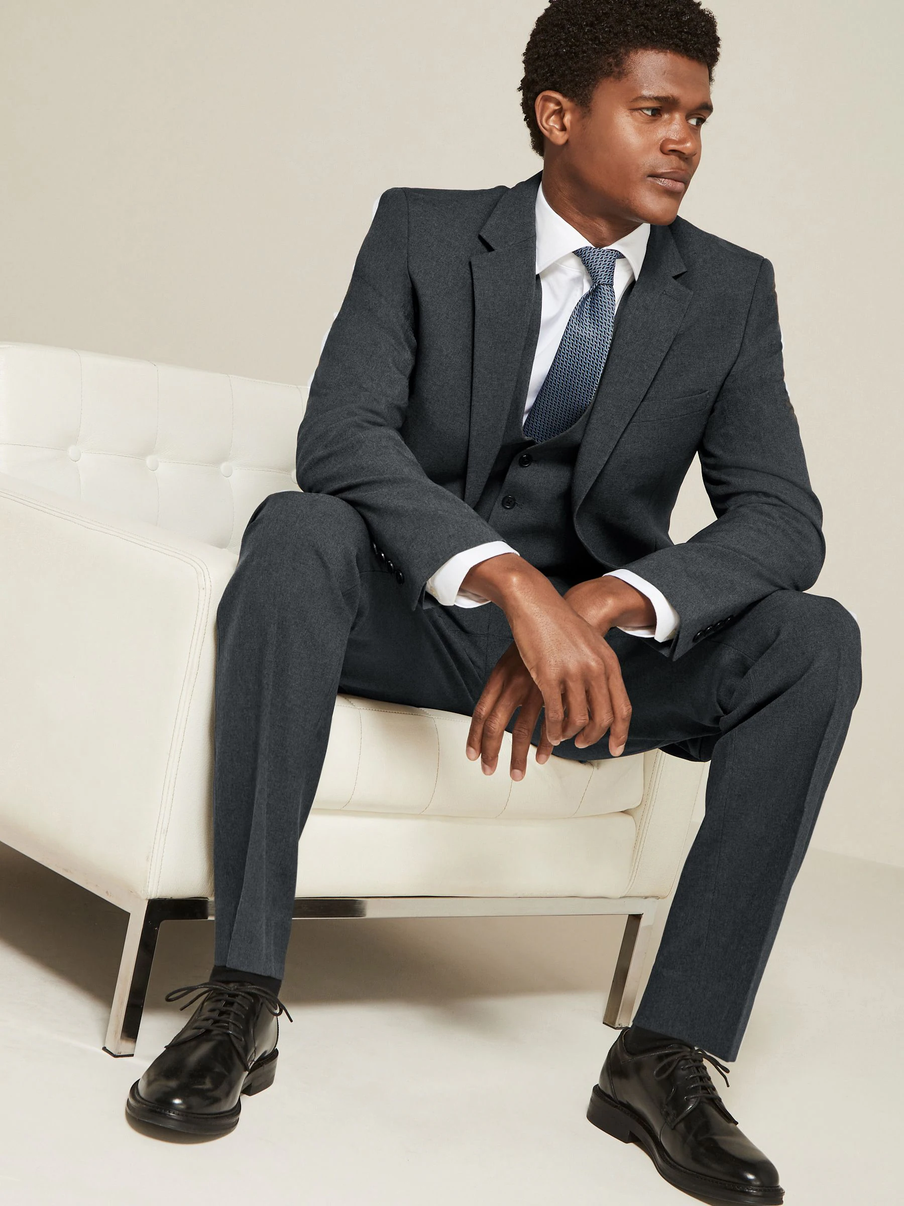 Antraciet - Slim Fit - Must-have kostuum: colbert
