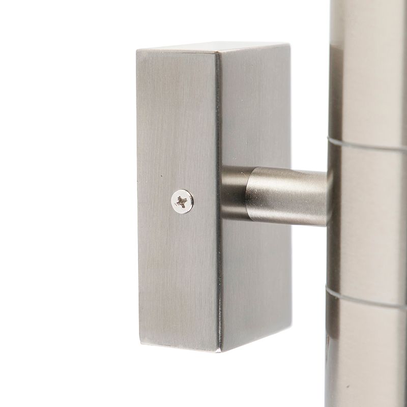 Buitenwandlamp staal 2-lichts IP44  - Duo