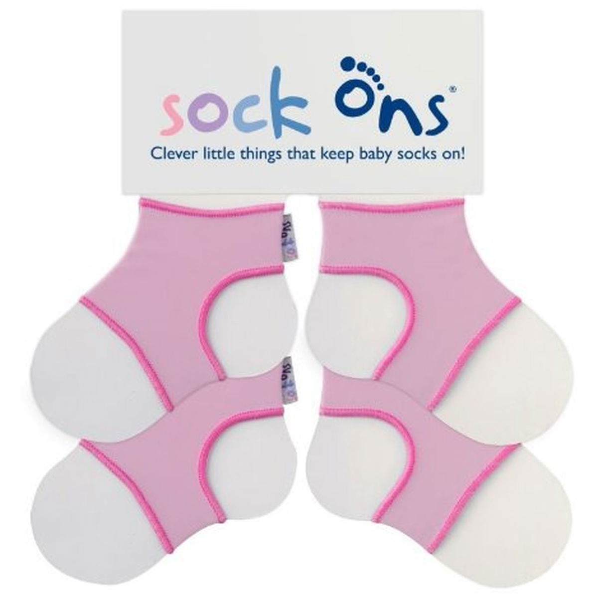 Sock OnsSock Ons   Sochenhalter im Doppelpack rosa 0-6 M
