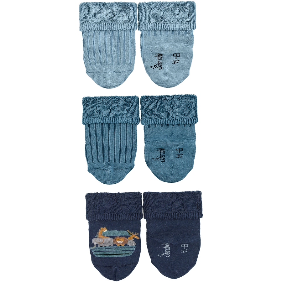 Sterntaler Baby-Söckchen 3er-Pack Arche blau