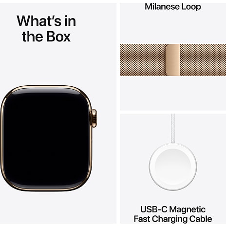 Apple Watch S10 Cell 46 mm - Gold Titanium Milanese Band