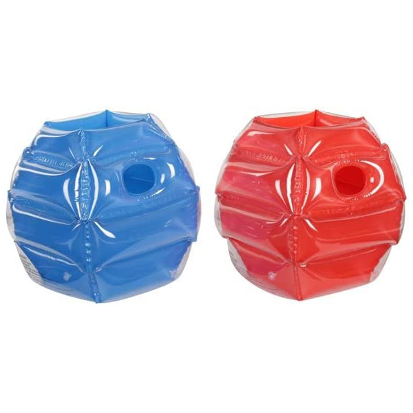 (2er Set) Aufblasbare Sumo Bälle Ganzkörper Bubble Soccer Spiel für Kinder - Rot / Blau