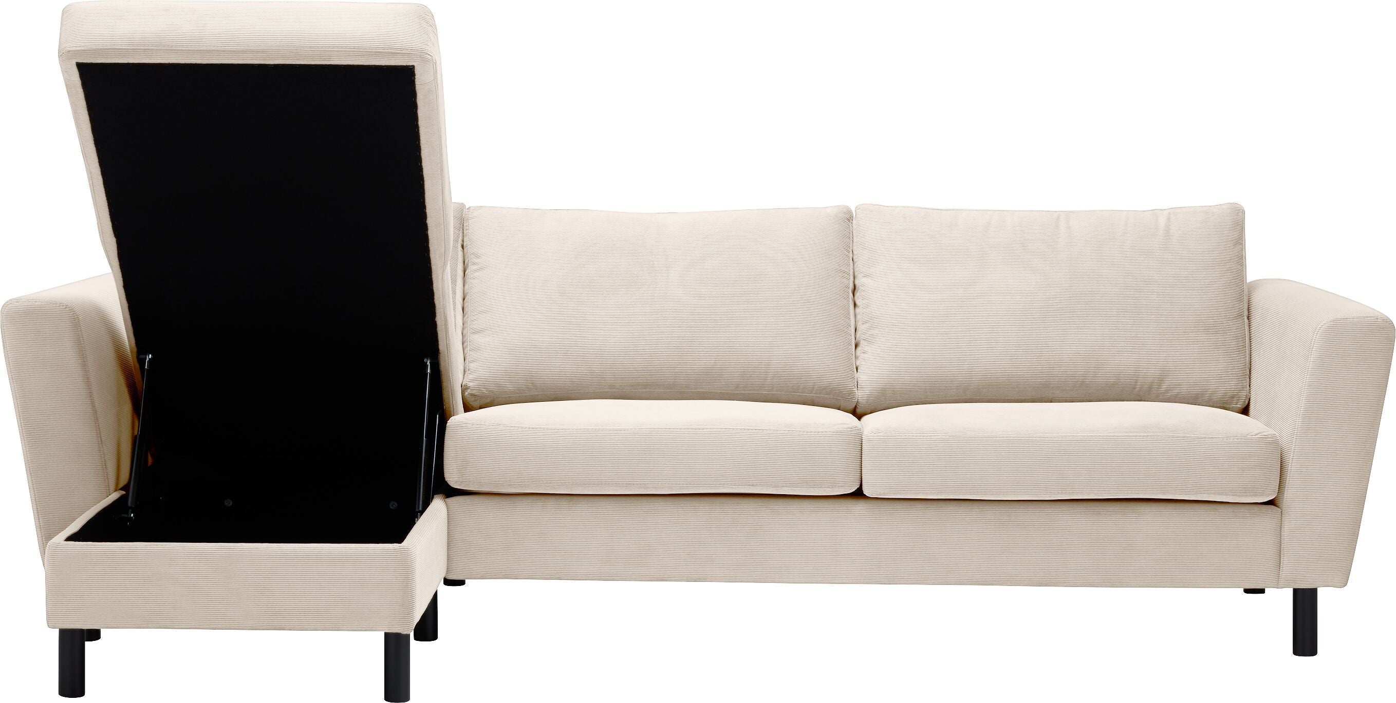 DIENER Ecksofa - Weiss / B: 235.0 cm x T: 156.0 cm x H: 81.0 cm