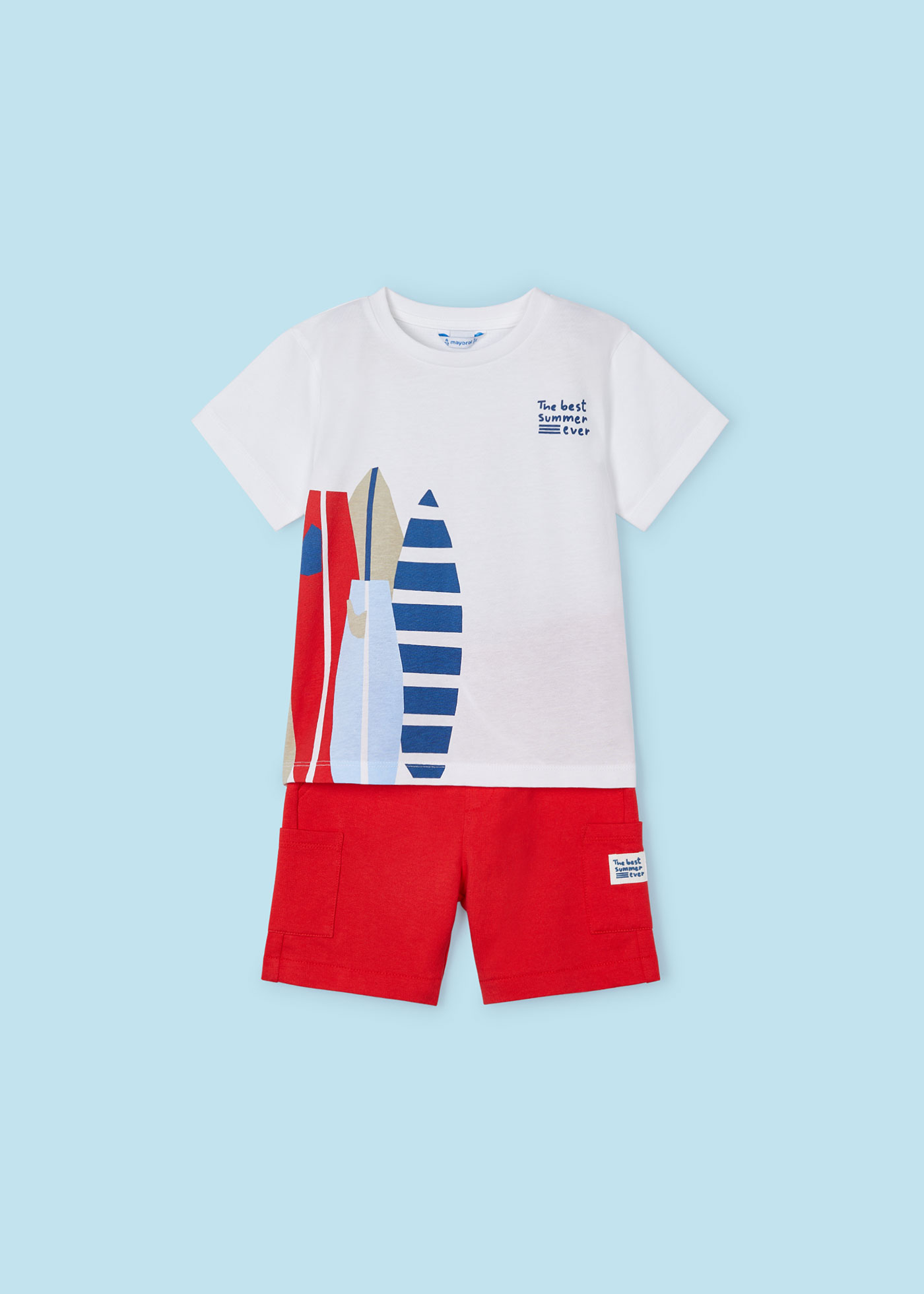 Conjunto de surf de duas peças Better Cotton para meninos, cor menta.