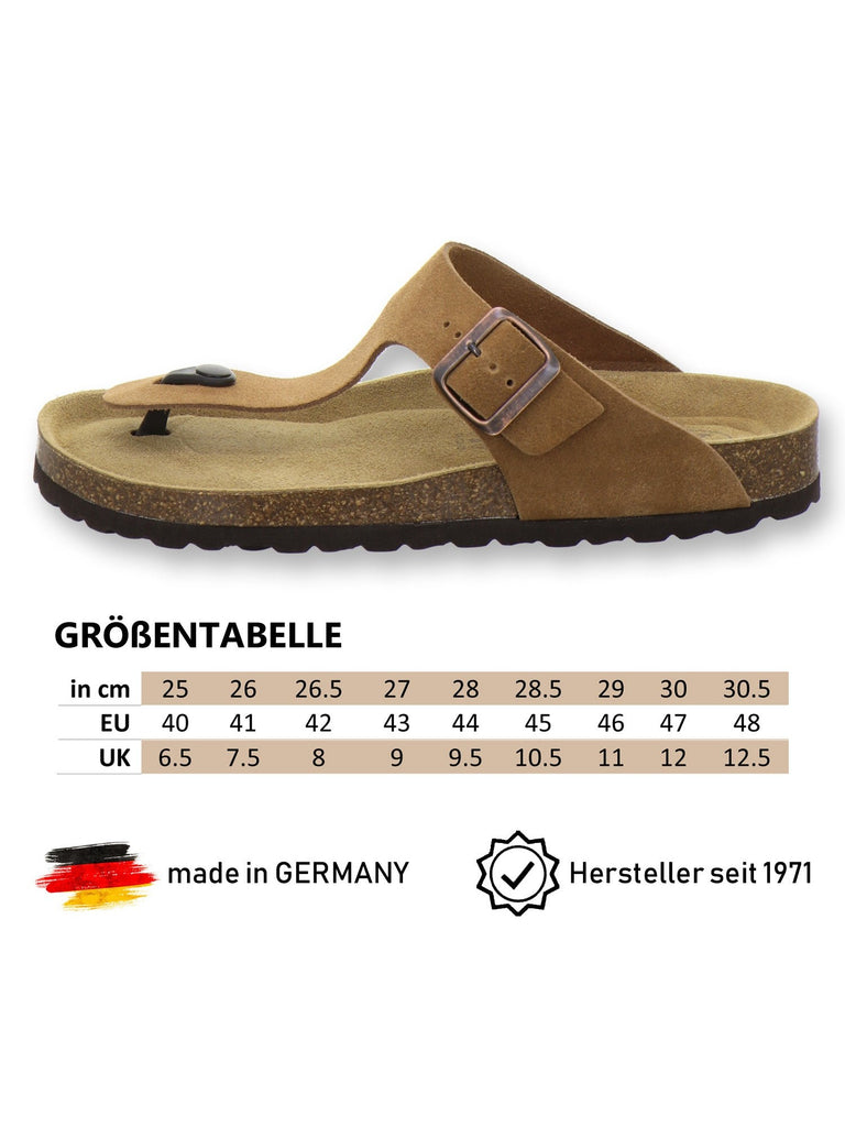Sandalen Herren Leder cognac