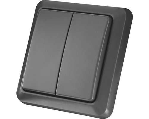 Trust Smart AGST-8802 Draadloze dubbele wandschakelaar voor buiten IP44 zwart/grijs