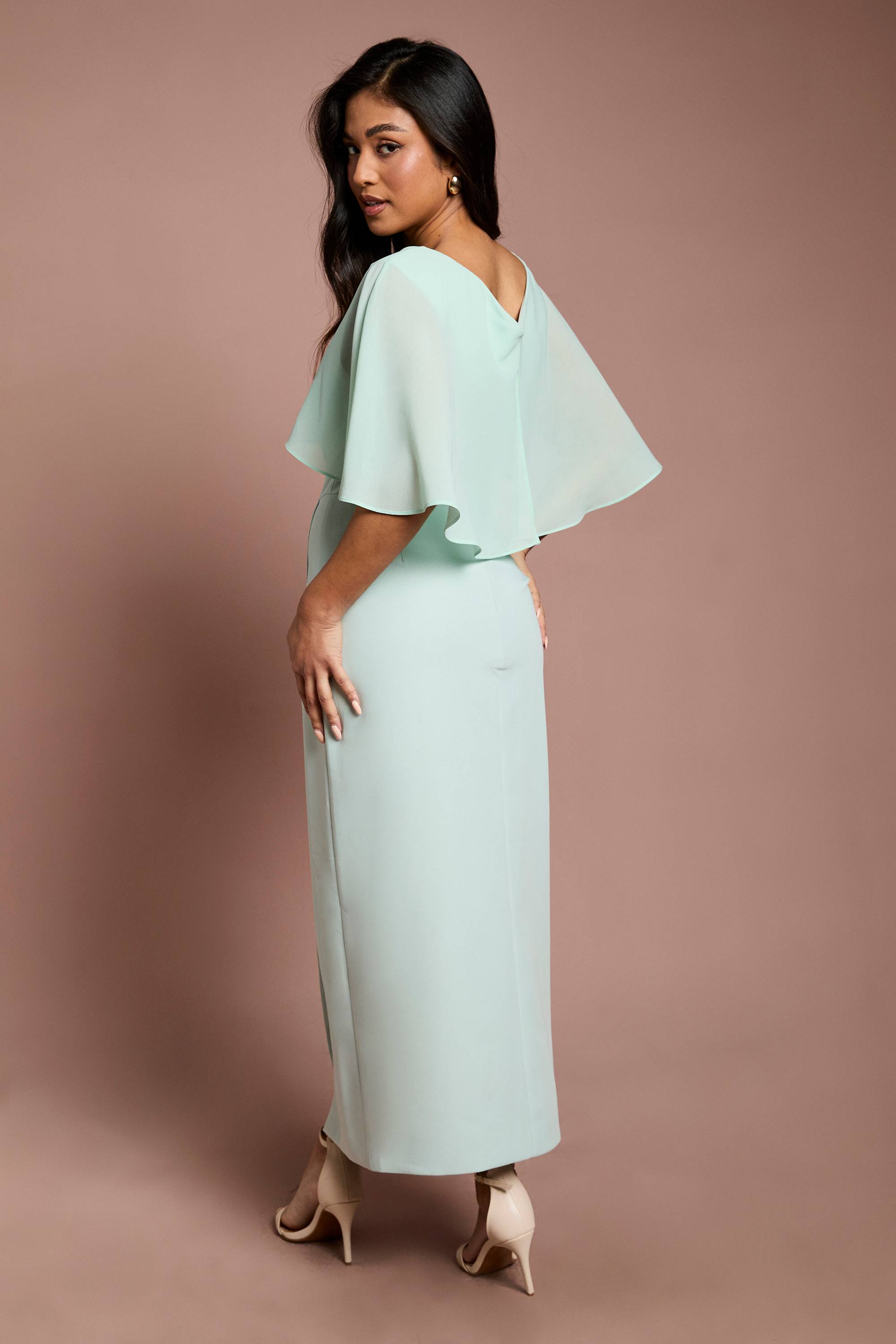 Coast Robe Midi À Cape En Mousseline Petite