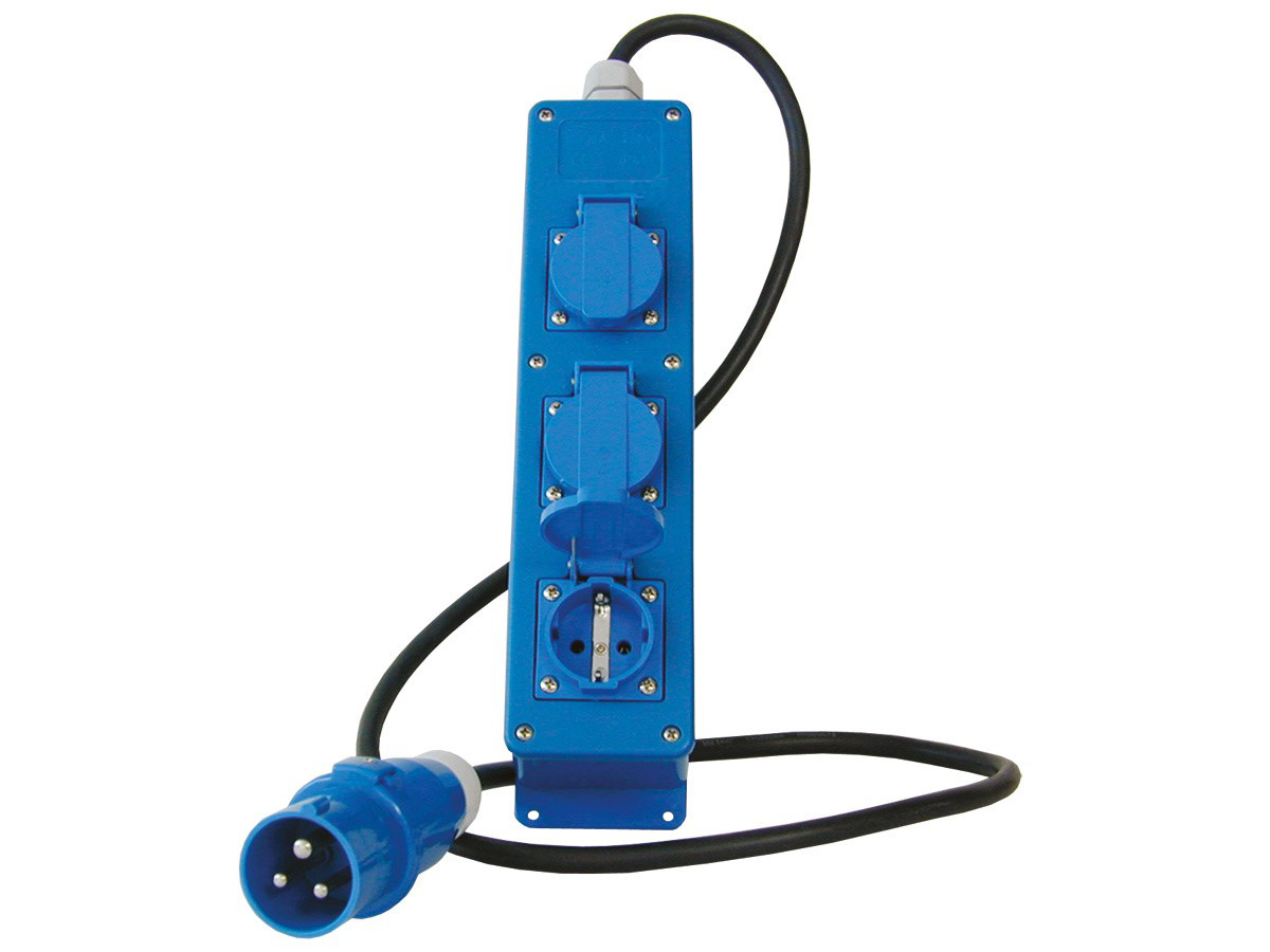 Gimeg 3-voudige CEE stekkerdoos - 5 meter