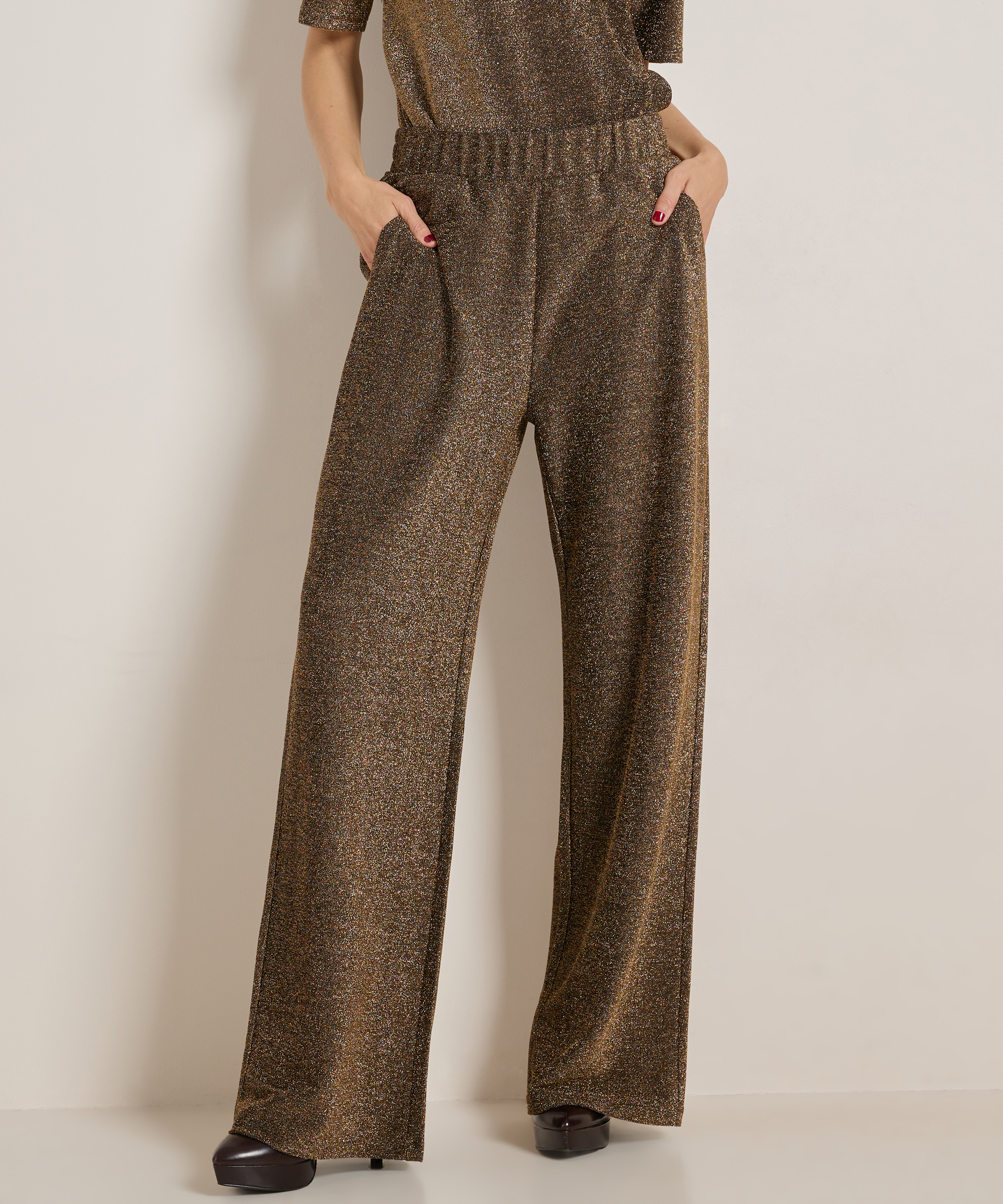 wide fit broek glitters