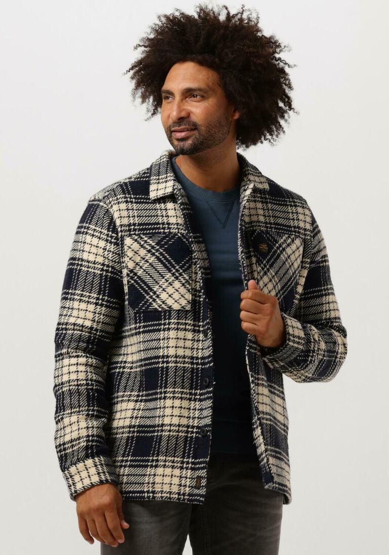 PME LEGEND donkerblauwe pme legend overshirt long sleeve shirt ctn twill weave