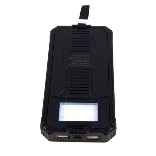 Powerbank 9000mAh med Solcelleopladning