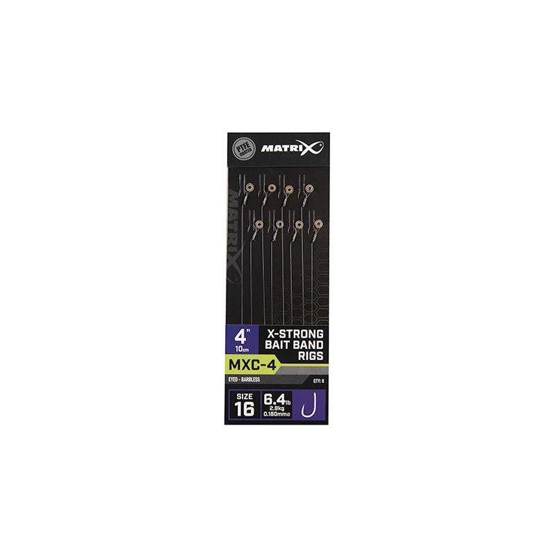 Hameçon Monté Fox Matrix Mxc-4 4” X-Strong Bait Band Rigs - Par 8