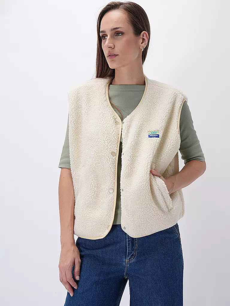 AMERICAN VINTAGE Gilet in Felloptik HOKTOWN creme