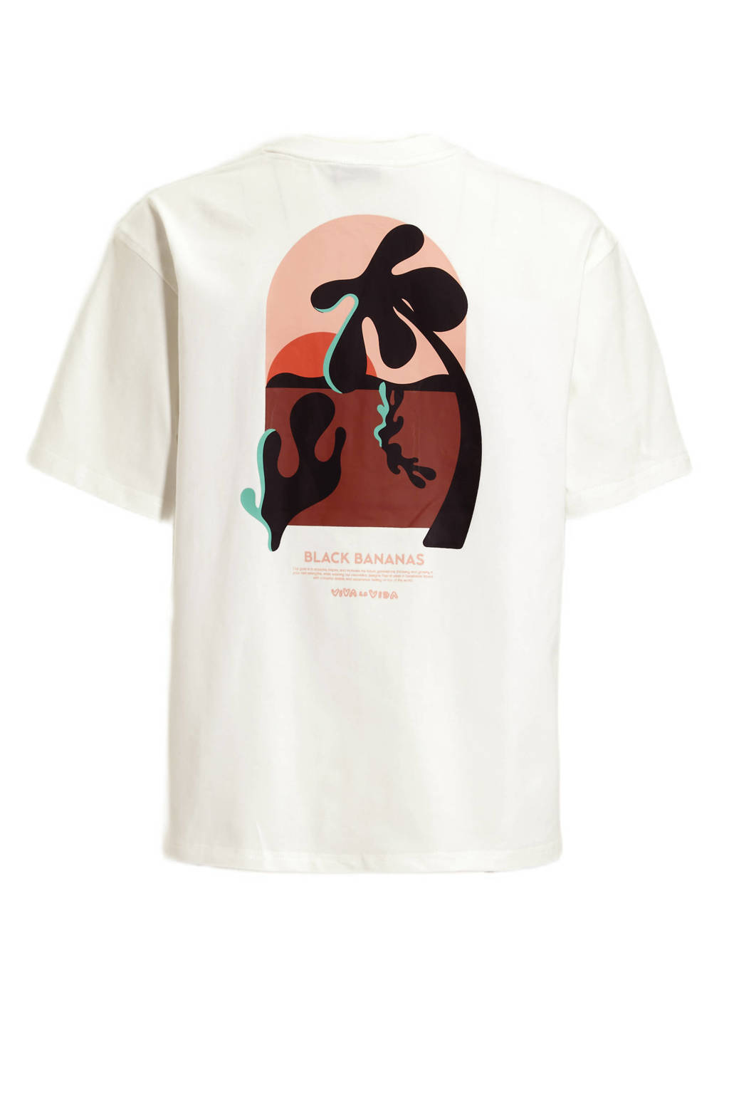 BLACK BANANAS T-shirt JR. WAVEY met printopdruk ecru