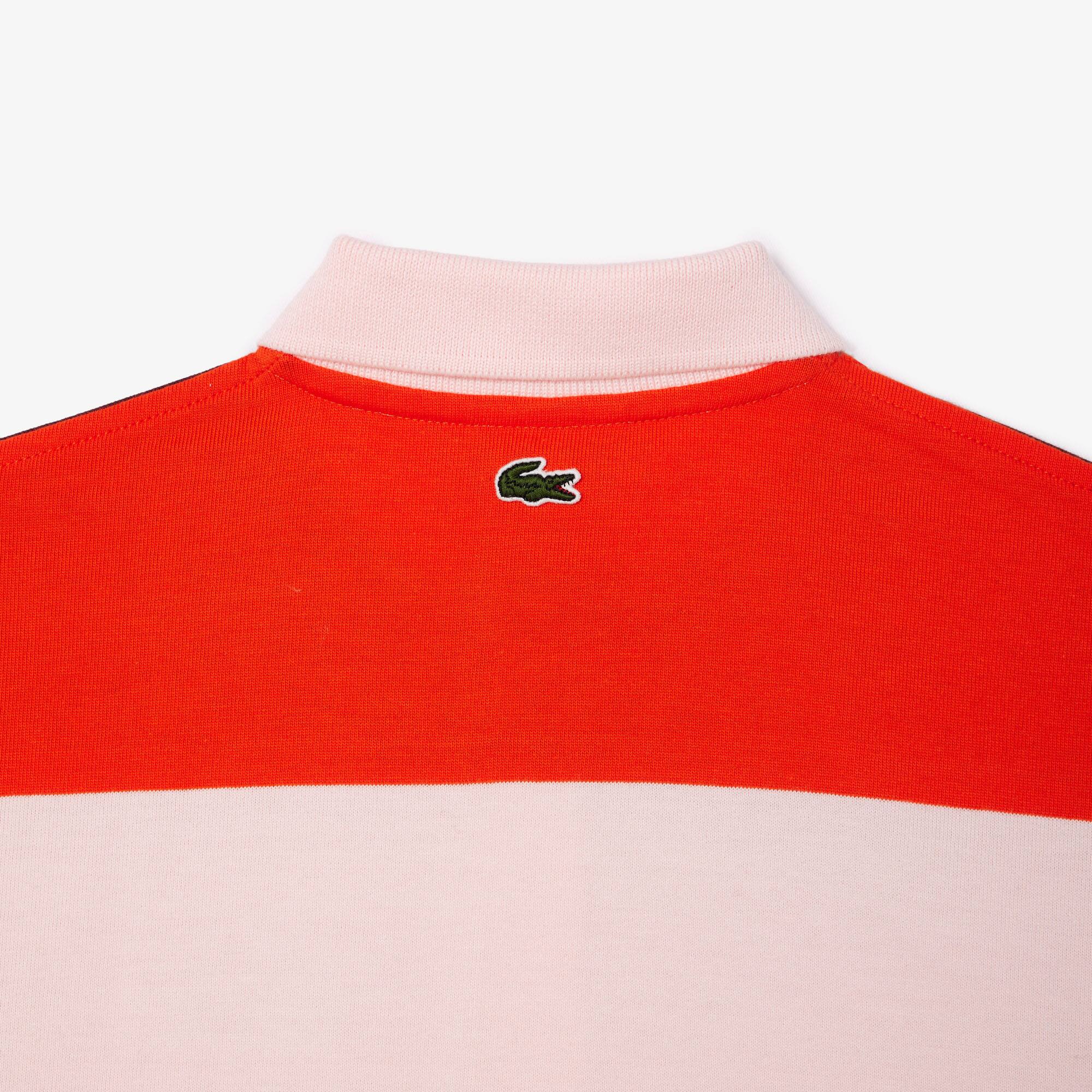 Gestreiftes Poloshirt aus dickem Baumwolljersey Poloshirts - Rosa - Lacoste - Mädchen