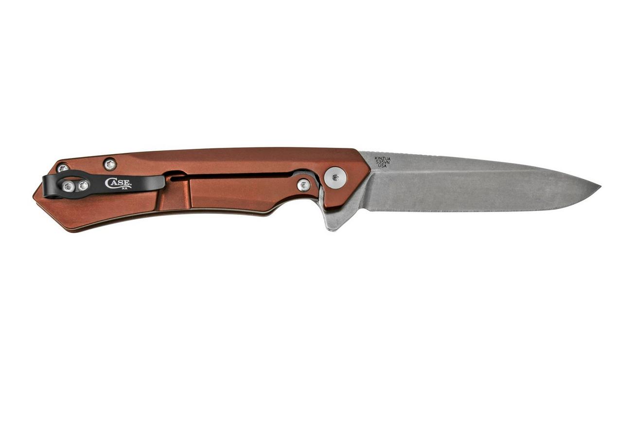 Case The Kinzua, Brown Anodized Aluminum, Spearpoint S35VN, 64692 zakmes