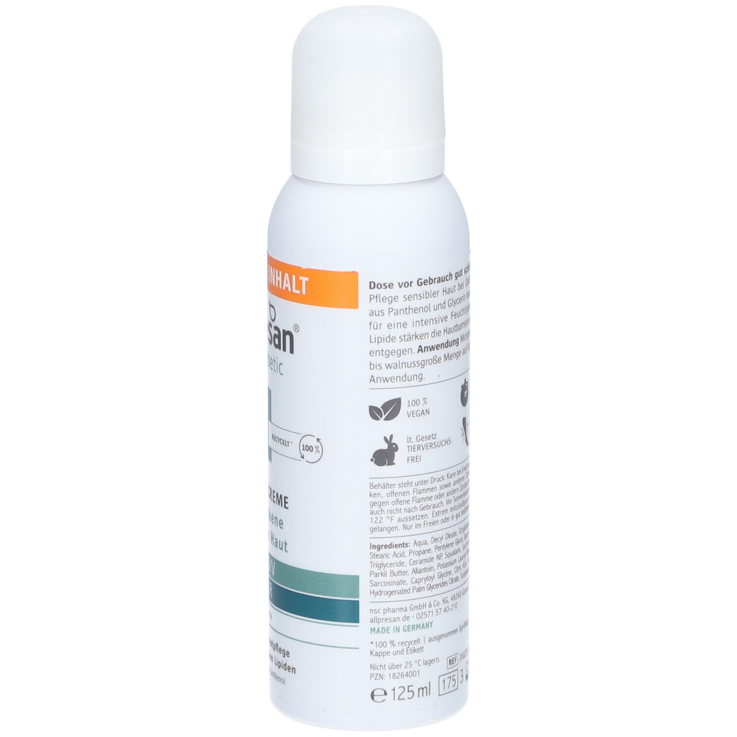 Allpresan diabetic INTENSIV + REPAIR Schaum-Creme ohne Urea - Jetzt 3€ Rabatt mit Code ,,allpresan3''