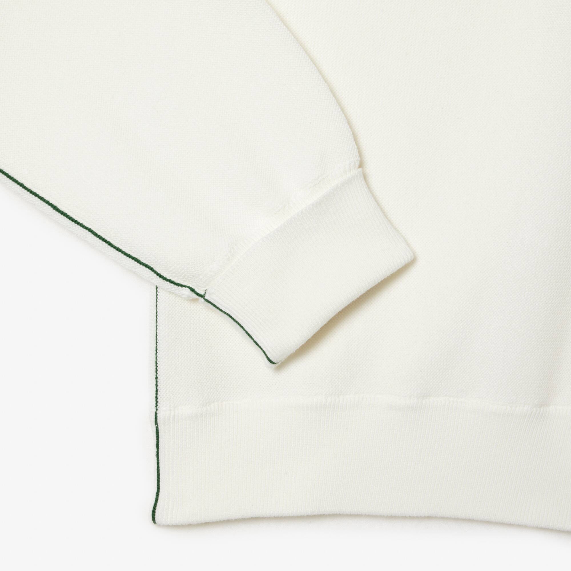 Damen Rundhalspullover aus Bio-Baumwolle Pullover - Weiss - Lacoste - Damen