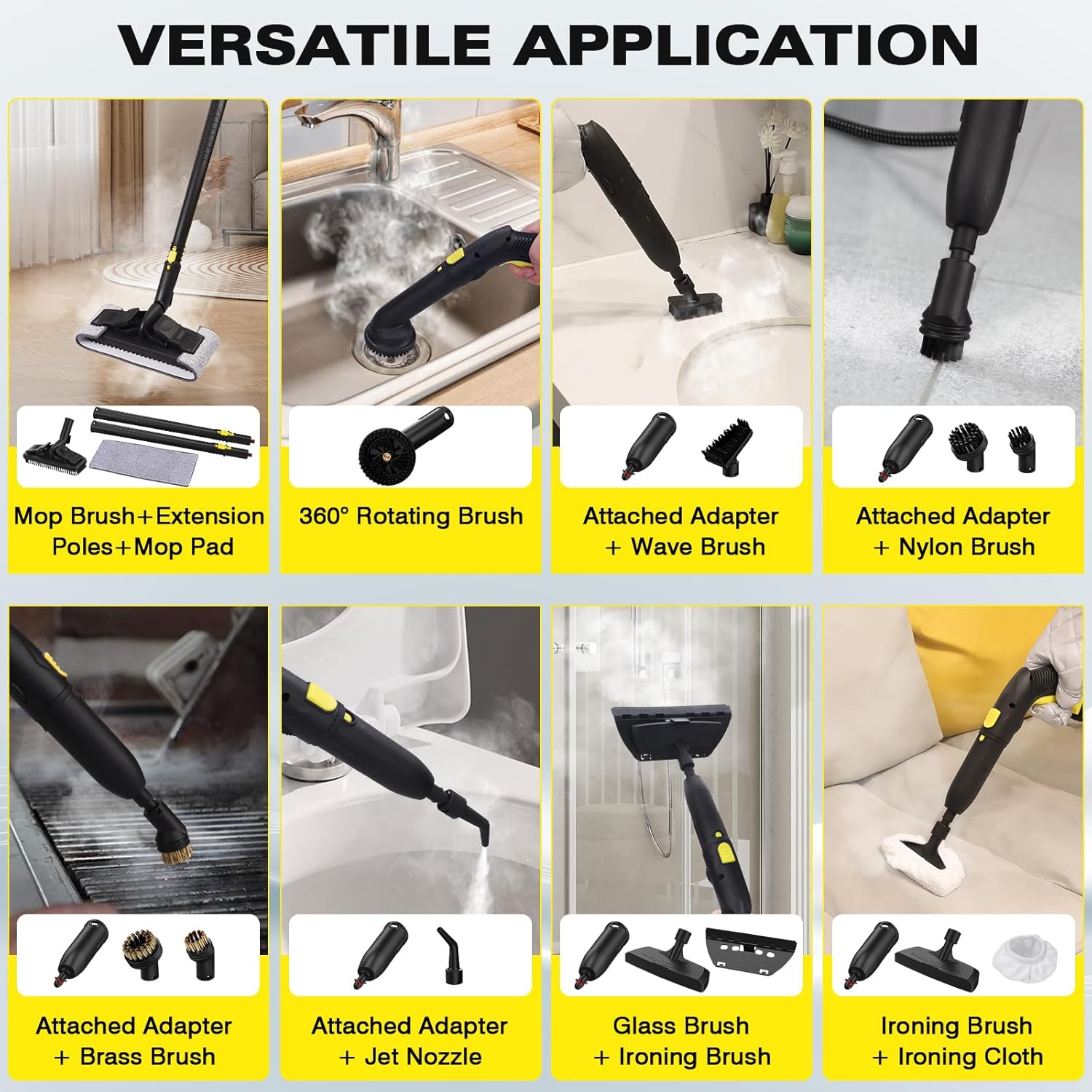 TVD Dampfreiniger, Polstermöbelreiniger, Dampfreiniger mit 5 m extra langem Netzkabel für Bodendampfer, Ofen, Teppich, Polster, Sofa, Bettwanzen