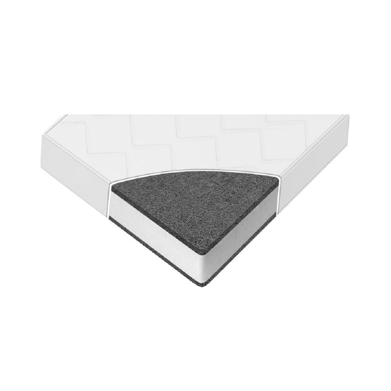 Lorelli Matratze Eco Tex 120 x 60 cm antiallergisch Bezug waschbar Schaumstoff weiß uni