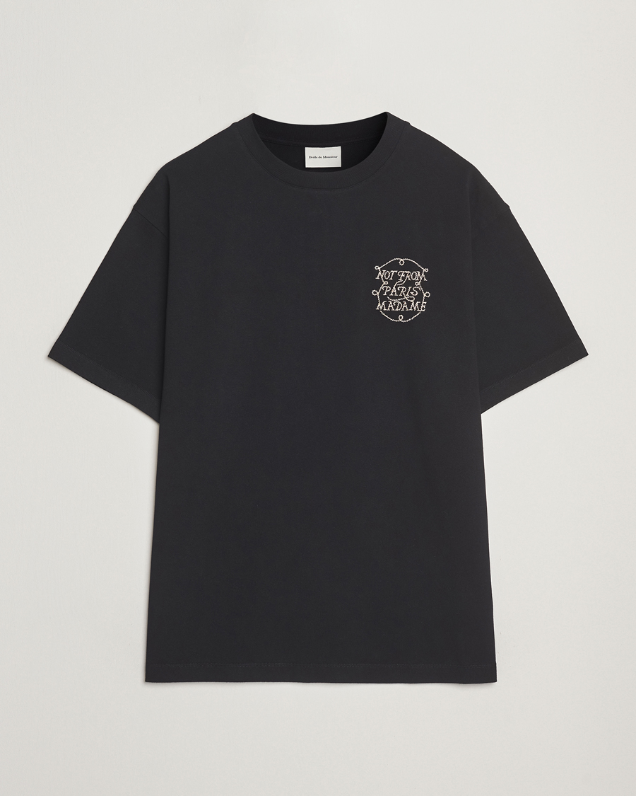 Drôle de Monsieur Slogan Tresses T-Shirt Black