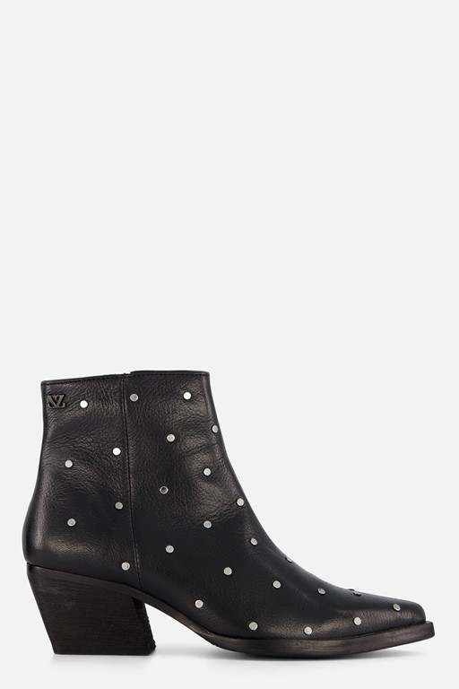 Lazamani Cowboylaarzen zwart Leer