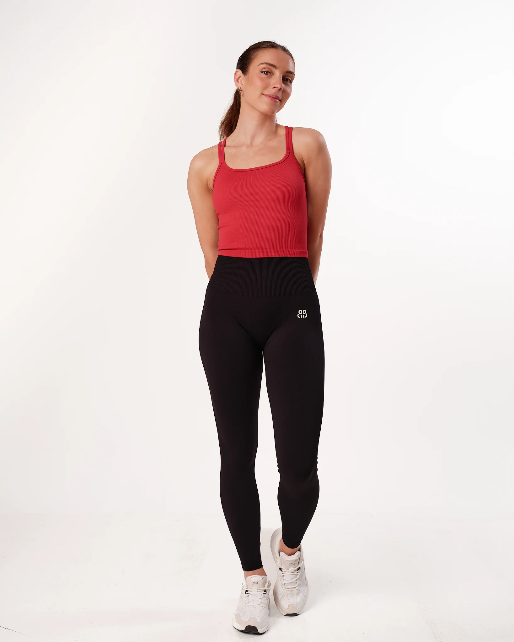 Bumpro Perfect Rib Crop Top Red Salsa