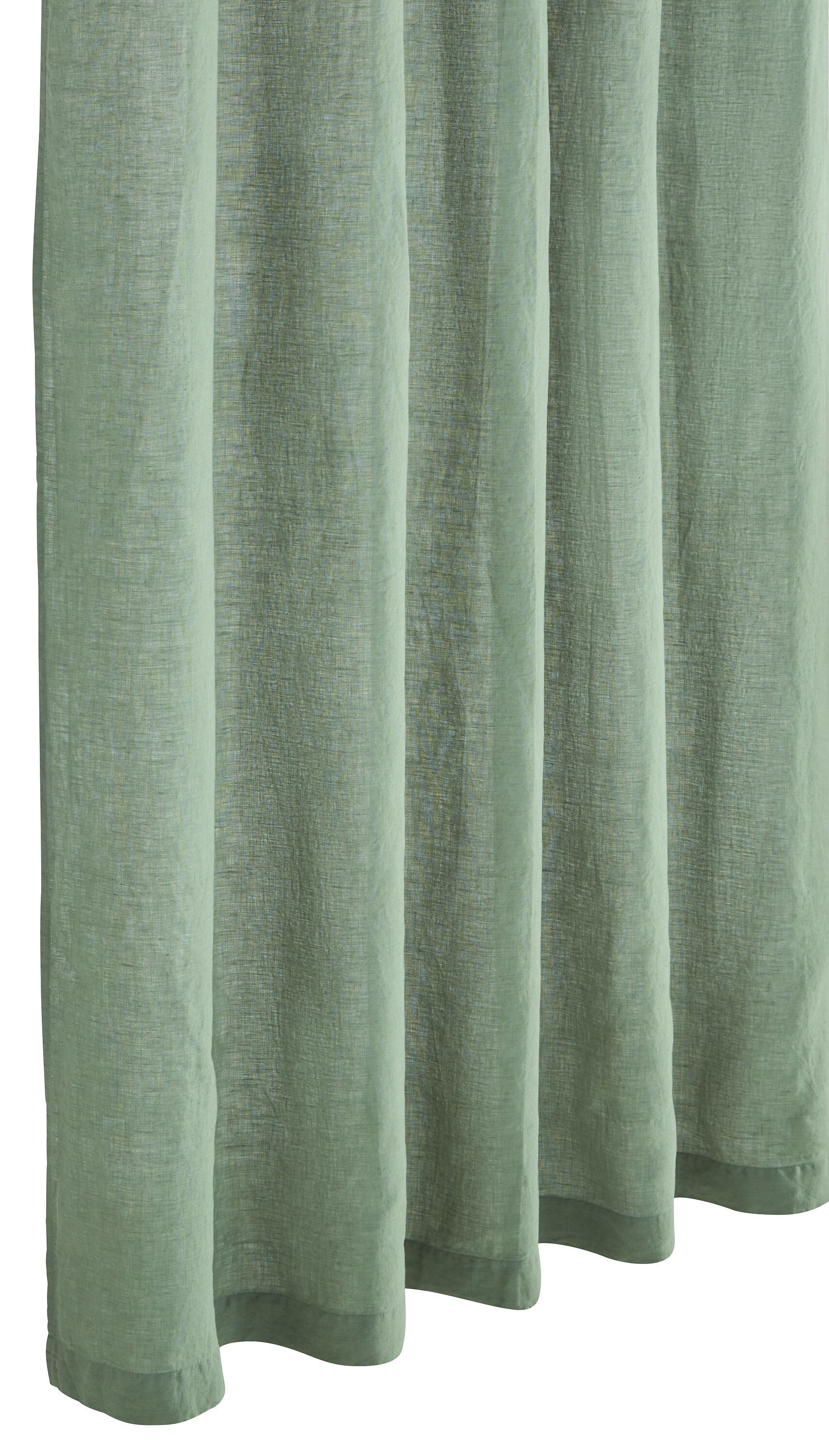 ZARA Fertigvorhang blickdicht - Dunkelgrün / B: 140.0 cm x H: 270.0 cm