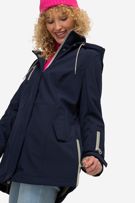 Softshell-Jacke, wasserabweisend, Kapuze