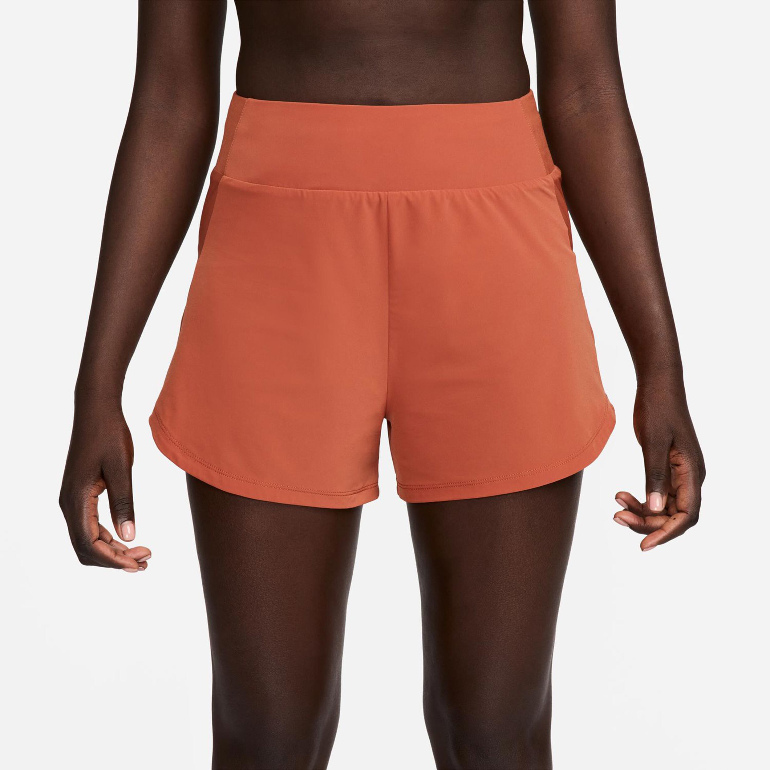 Nike Dri-Fit Bliss Fitness High-Waisted 3in Shorts Femmes - Marron