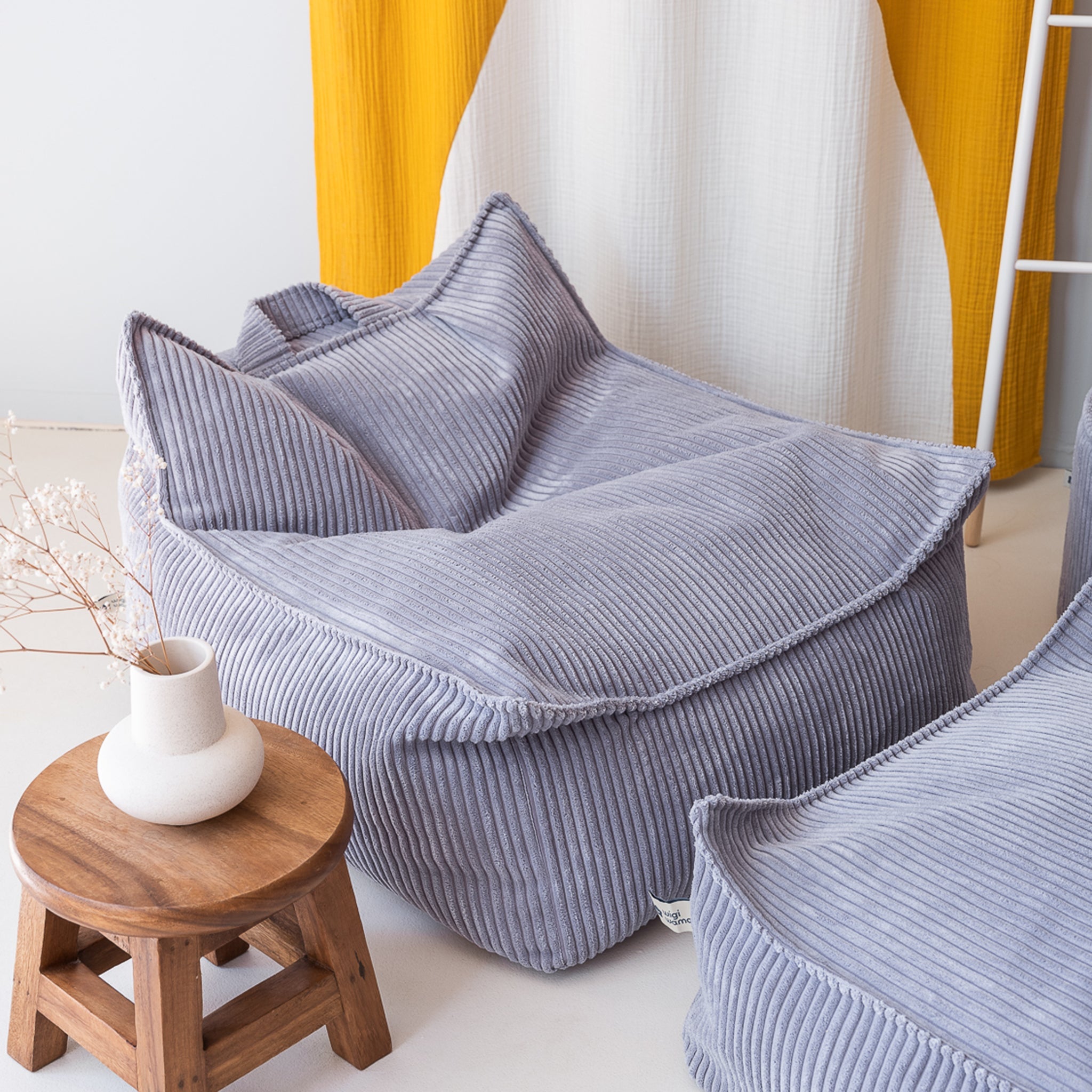 Wigiwama Sitzsack und Ottoman Set Blueberry Blue