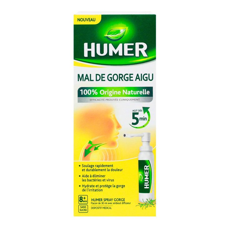 Humer spray mal de gorge aigu 30ml